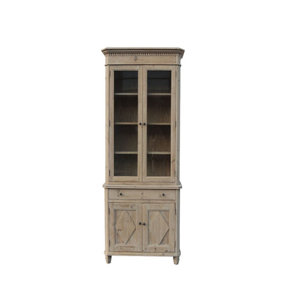 European countryside style glass door showcase cabinet