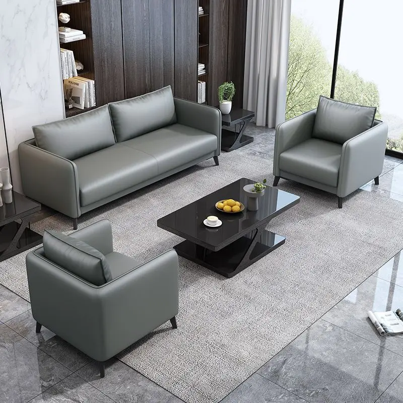 Fashion House Furniture Sofa Set Living Room Modern 3 Piece Couches for Office Luxury Simple Design Business Negotiation Sofa