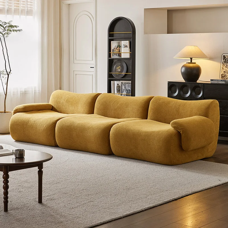 Popular Compression Sofa Set Modern Soft Cloud Couches Wholesale Fabric Foam Sofa in a Box Living Room Compressed Vacuum Sofa